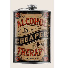 Trixie & Milo FLSK-CHEAP Trixi &Milo Flask -Alcohol is Cheaper Than Therapy