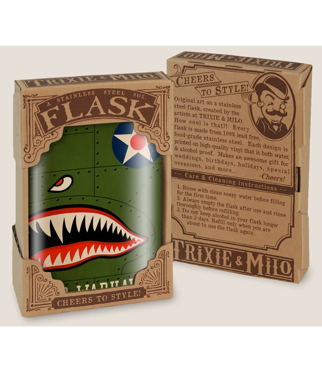 Trixie & Milo FLSK-WHAWK Flask - P-40 WARHAWK