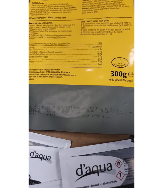 Orifo Outdoor Food Noodrantsoen/Operationeel Rantsoen W (Pouch)+OL+ Energie Module