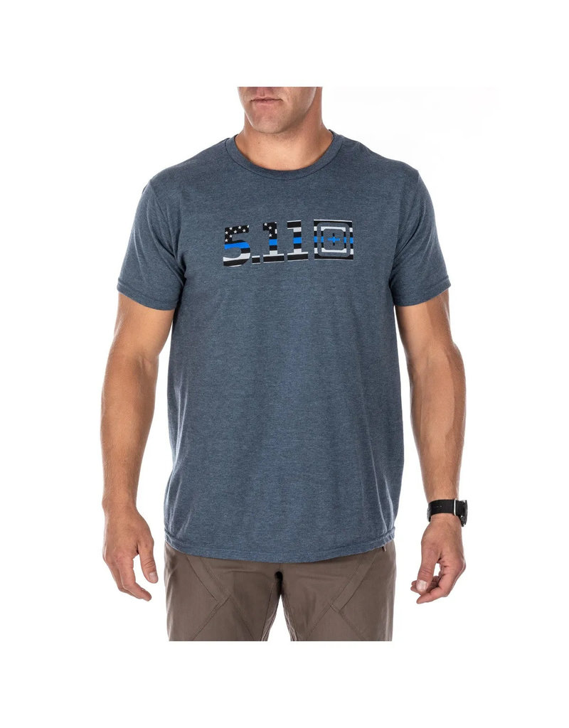 5.11 Tactical 41191AAZ 5.11 Tactical Legacy Blue Flag SS Tee 749 Navy-Heater