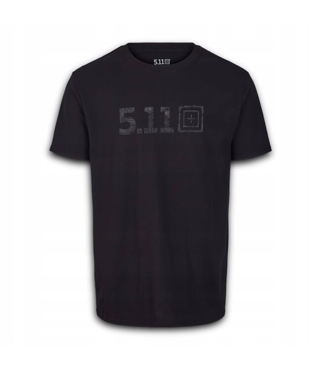 5.11 Tactical 76027 5.11 Tactical Topo Logo S/S Tee 019 Black