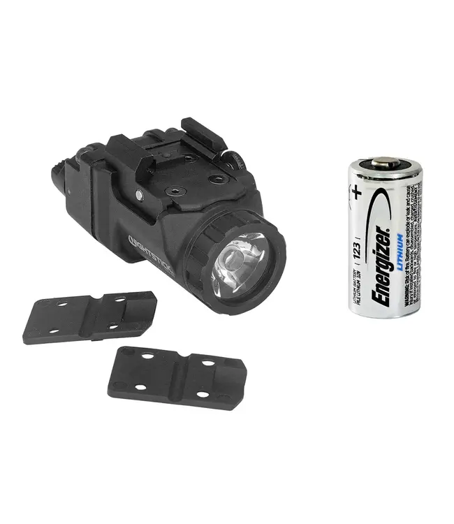 Nightstick Nightstick Subcompact Handgun Light, Short/Narrow Rail models - 1 CR123 – Black