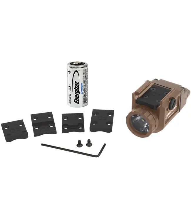 Nightstick Nightstick Compact Handgun Light – 1 CR123 – Flat Dark Earth