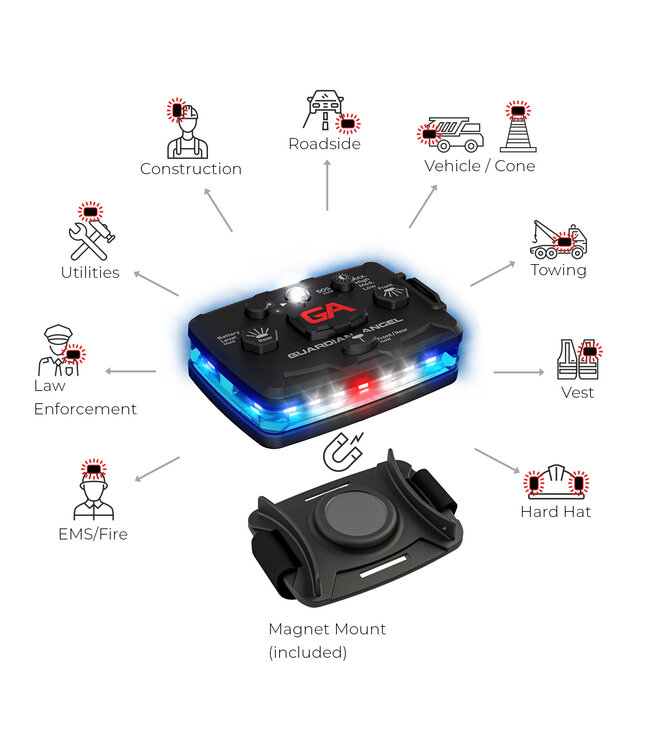 Guardian Angel Standard LAW Enforcement Guardian Angel Light Blue/Blue (ELT-B/B)