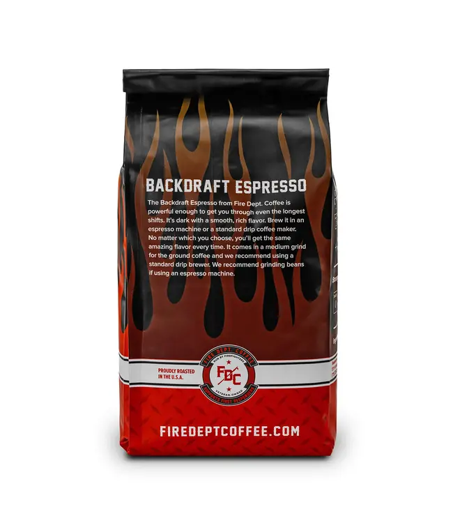 Fire Department Coffee FDC Coffee Backdraft Espresso Coffee 340 g