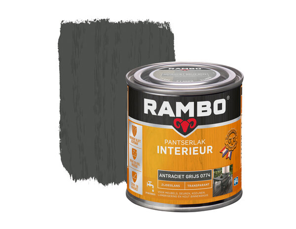 Rambo Pantserlak Interieur Transparant Zijdeglans Antr.Grijs 0774 Rambo Pantserlak Interieur Transparant Zijdeglans Antr.Grijs 0774