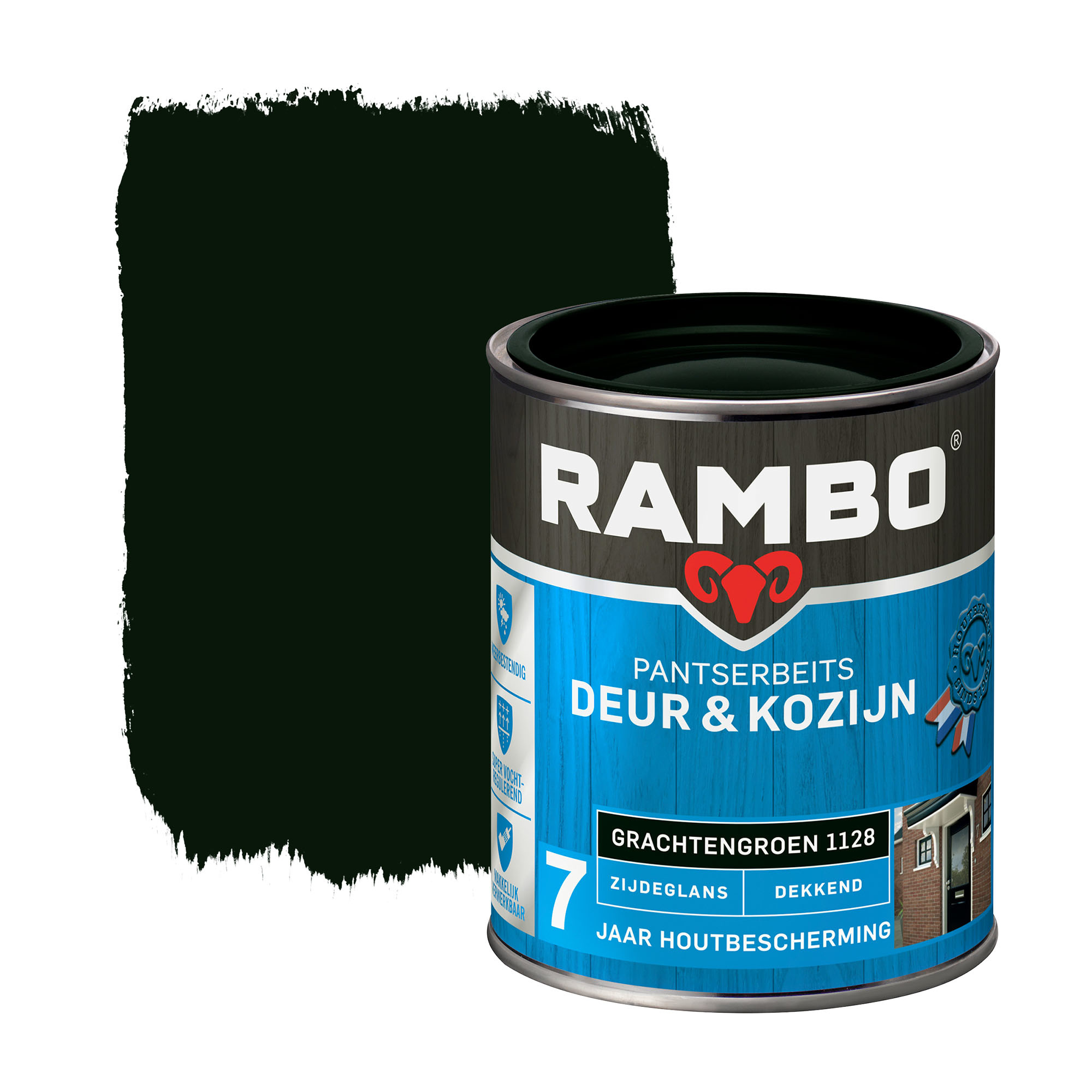 Pantserbeits Deur&Kozijn Zijdeglans Dekkend Grachtengroen 1128 | 750 ML