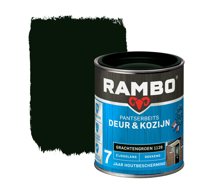 Rambo Pantserbeits Deur&Kozijn Zijdeglans Dekkend Grachtengroen 1128 - 750 ML