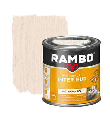 Rambo Pantserlak Interieur Transparant Zijdeglans Whitewash 0777