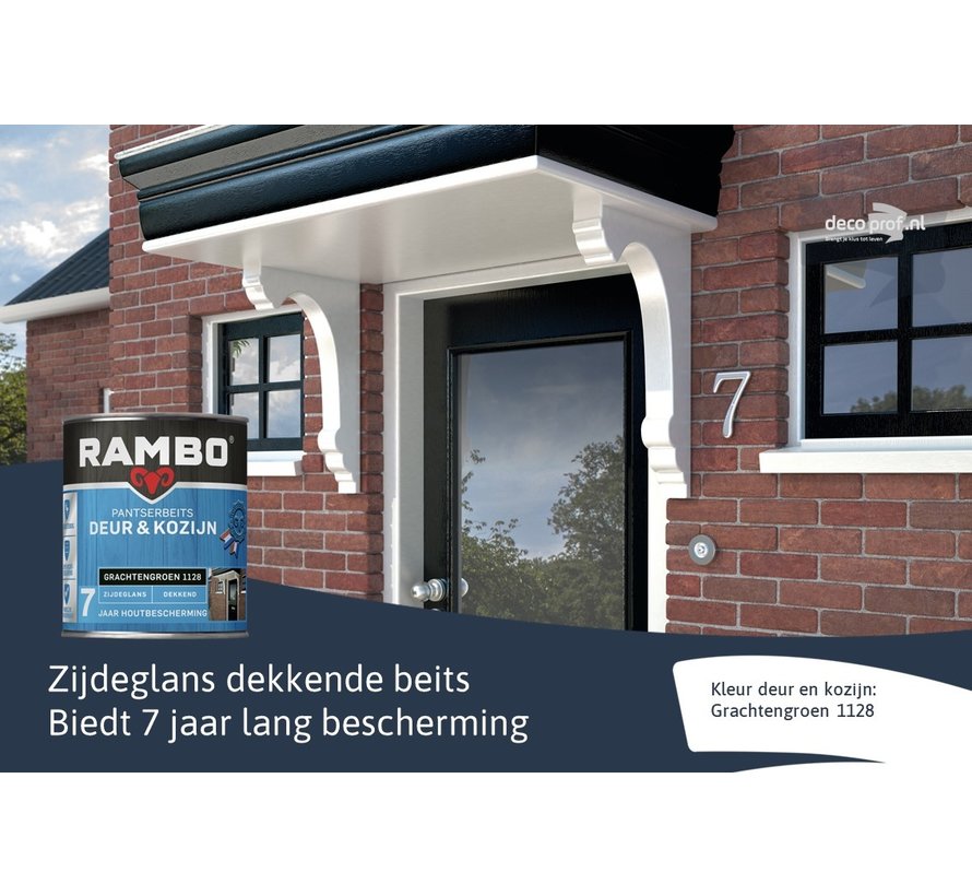 Rambo Pantserbeits Deur&Kozijn Zijdeglans Dekkend Grachtengroen 1128 - 750 ML