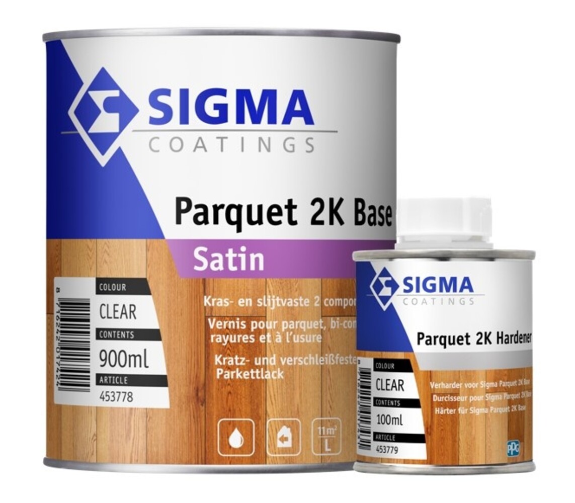 Sigma Parquet 2K Satin Set | Zijdeglans 2K Blanke Lakverf Binnen Sigma Parquet 2K Satin Set | Zijdeglans 2K Blanke Lakverf Binnen