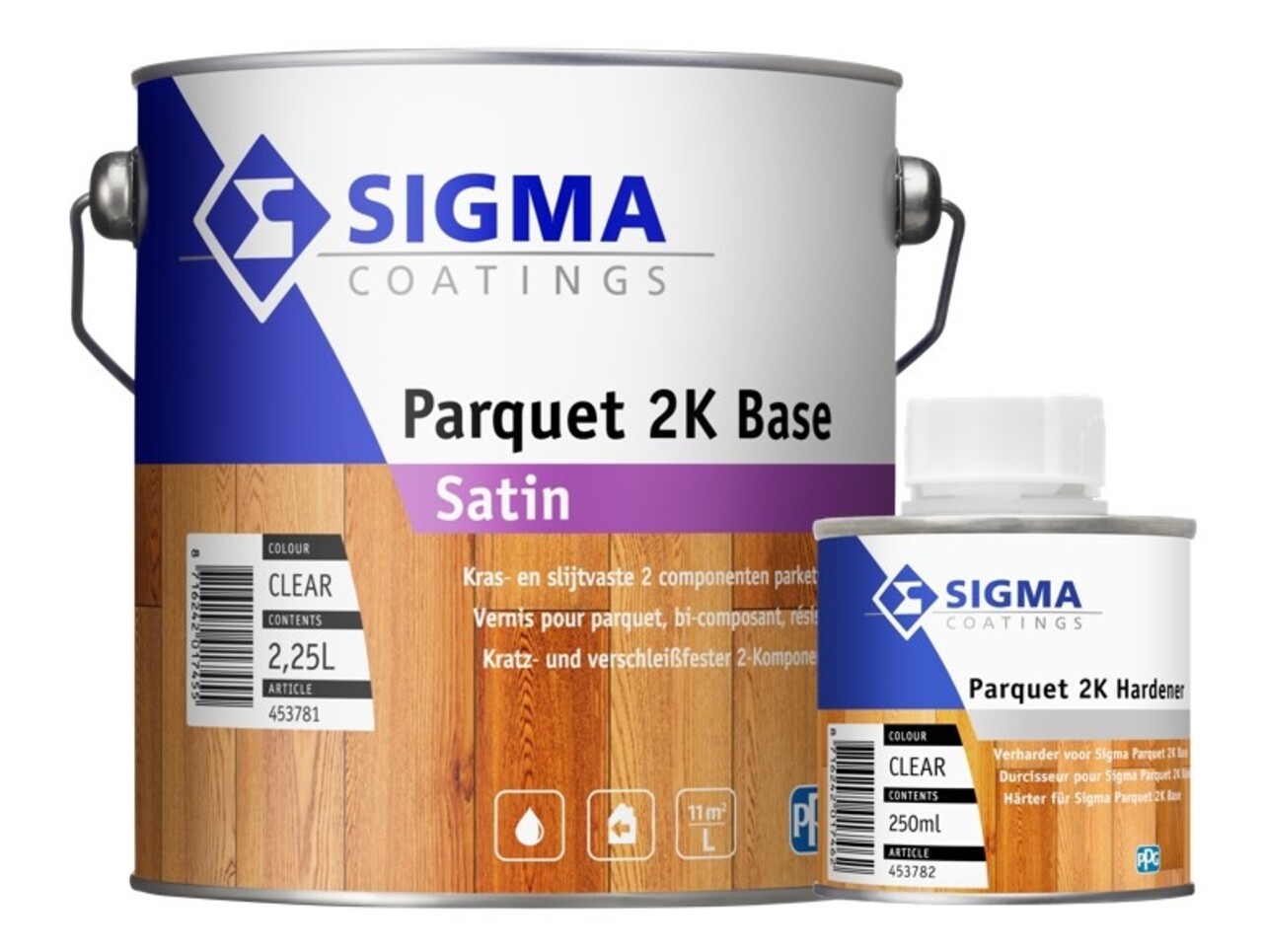 Sigma Parquet 2K Satin Set | Zijdeglans 2K Blanke Lakverf Binnen Sigma Parquet 2K Satin Set | Zijdeglans 2K Blanke Lakverf Binnen