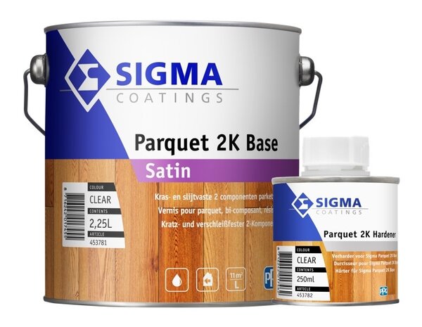 Sigma Parquet 2K Satin Set | Zijdeglans 2K Blanke Lakverf Binnen Sigma Parquet 2K Satin Set | Zijdeglans 2K Blanke Lakverf Binnen