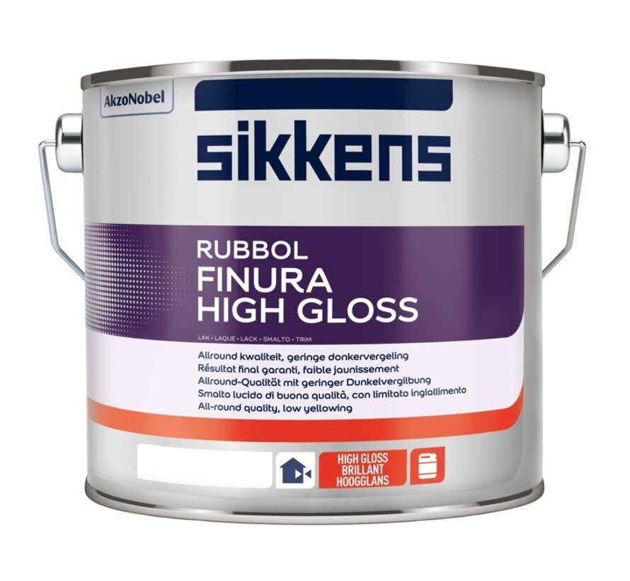 Sikkens Rubbol Finura High Gloss | Hoogglans Lakverf Buiten - 500 ML 