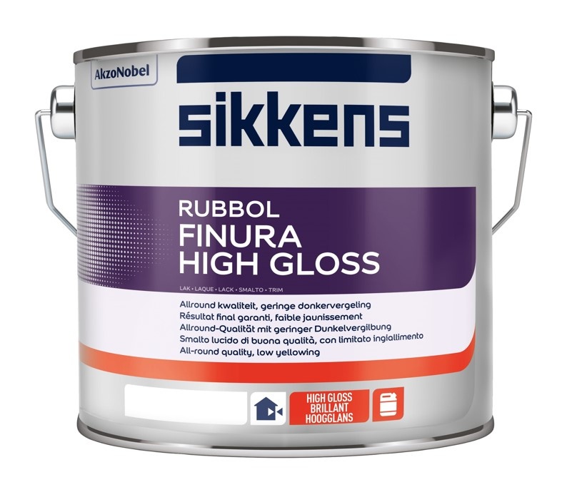 Rubbol Finura High Gloss | Hoogglans Lakverf Buiten | 2,5 LTR | Wit