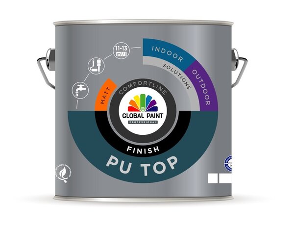 Global Paint PU Top Finish Matt | Matte Lakverf Binnen & Buiten Global Paint PU Top Finish Matt | Matte Lakverf Binnen & Buiten