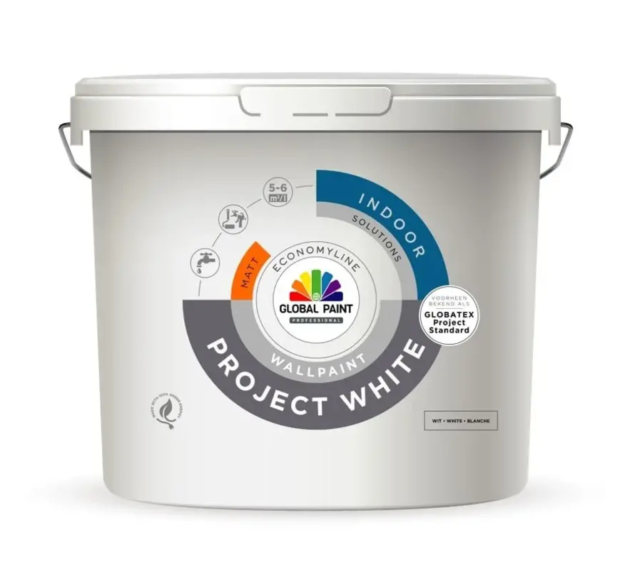 Global Paint Project White | Matte Muurverf - 10 LTR 