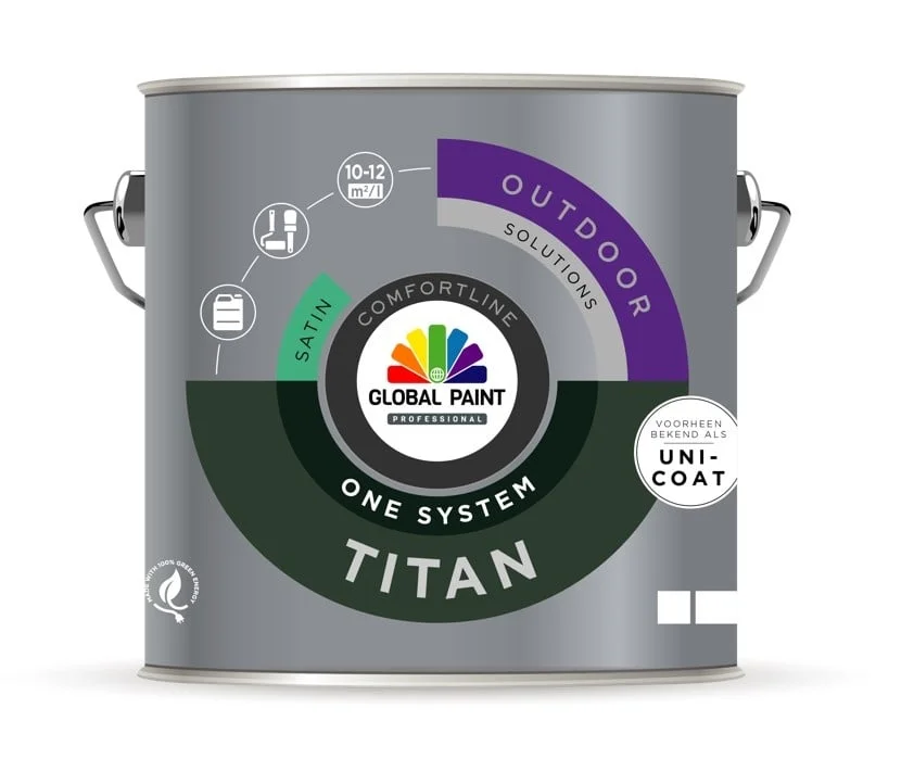 Titan One System Satin | Zijdeglans Eén|pot|systeem | 2,5 LTR | Wit