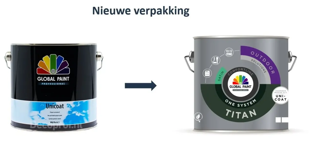 Global Paint Titan One System Satin | Zijdeglans Eén-pot-systeem Global Paint Titan One System Satin | Zijdeglans Eén-pot-systeem
