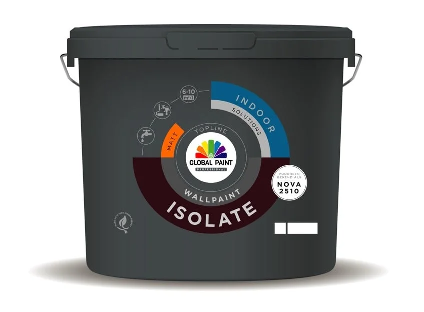 Isolate | Isolerende Muurverf en Plafondverf | 2,5 LTR | Wit