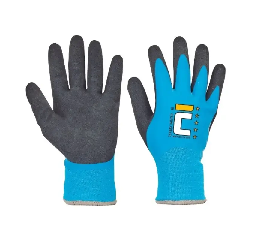 Cerva Handschoen Tetrax Winter FH HS Nylon Blauw/Zwart - 1 Paar 