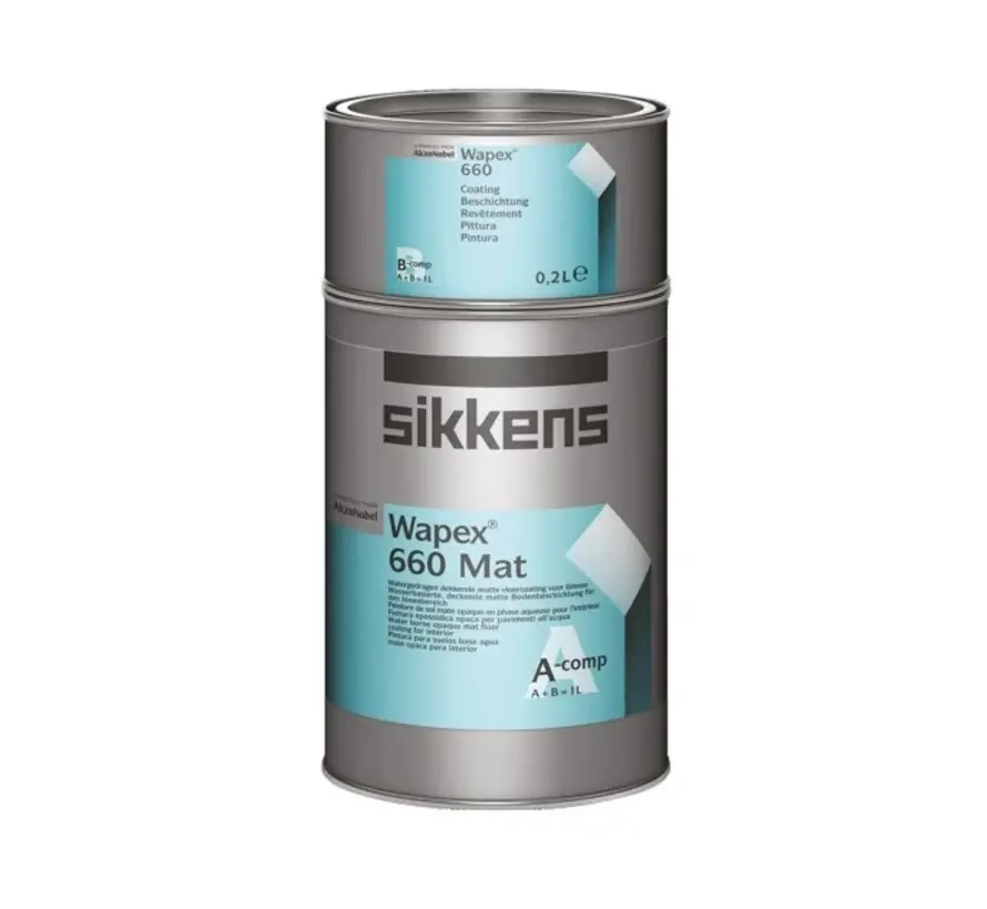 Sikkens Wapex 660 Mat | 2K Matte Vloercoating - 1 LTR 