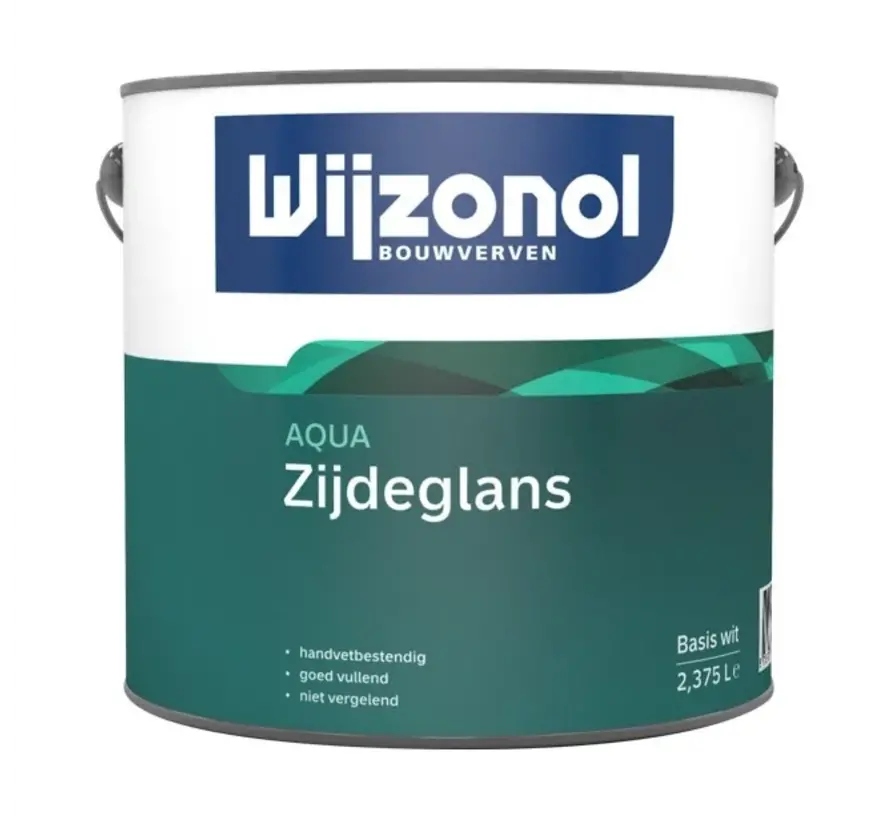 Wijzonol Aqua Zijdeglans | Zijdeglans Lakverf Binnen - 1 LTR 