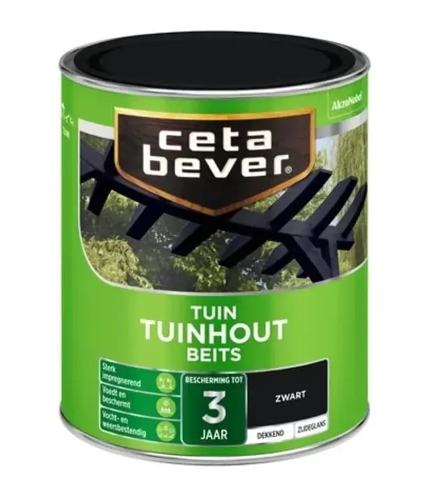 CetaBever Tuinhout Beits 250 Zwart Dekkend CetaBever Tuinhout Beits 250 Zwart Dekkend