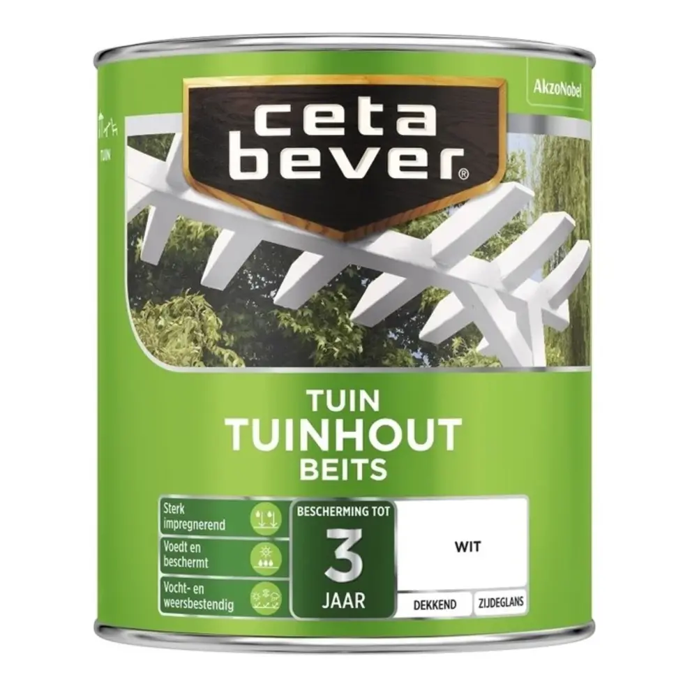 CetaBever Tuinhout Beits 300 Wit Dekkend CetaBever Tuinhout Beits 300 Wit Dekkend
