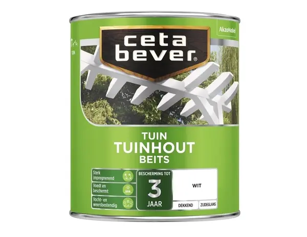 CetaBever Tuinhout Beits 300 Wit Dekkend CetaBever Tuinhout Beits 300 Wit Dekkend