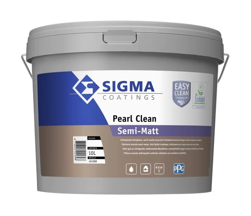 Pearl Clean Semi|Matt | Reinigbare Muurverf | 10 LTR | Wit