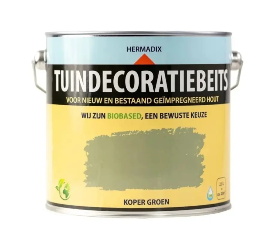 Hermadix Tuindecoratiebeits Dekkend Koper Groen 707 - 750 ML