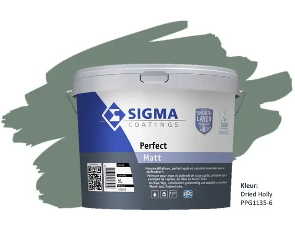 Sigma Perfect Matt | PPG1135-6  Dried Holly Sigma Perfect Matt | PPG1135-6  Dried Holly