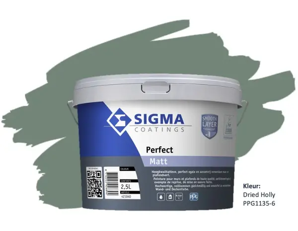 Sigma Perfect Matt | PPG1135-6  Dried Holly Sigma Perfect Matt | PPG1135-6  Dried Holly