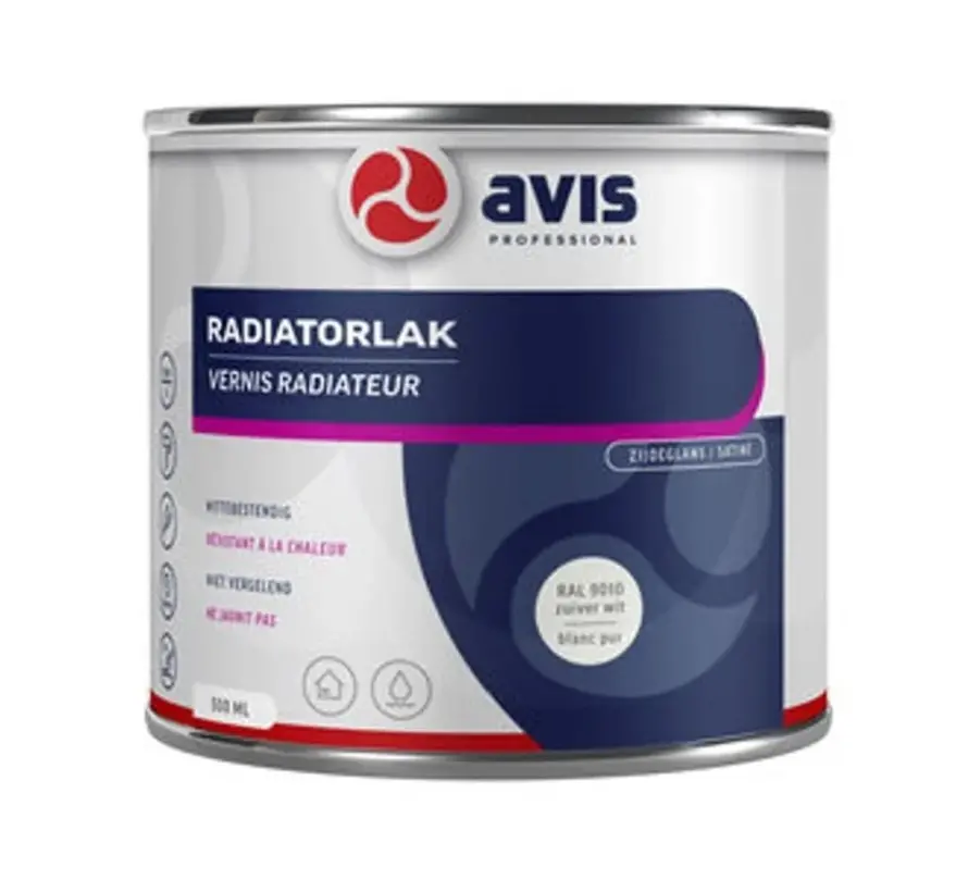 Avis Radiatorlak Zuiver Wit RAL 9010 - 500 ML