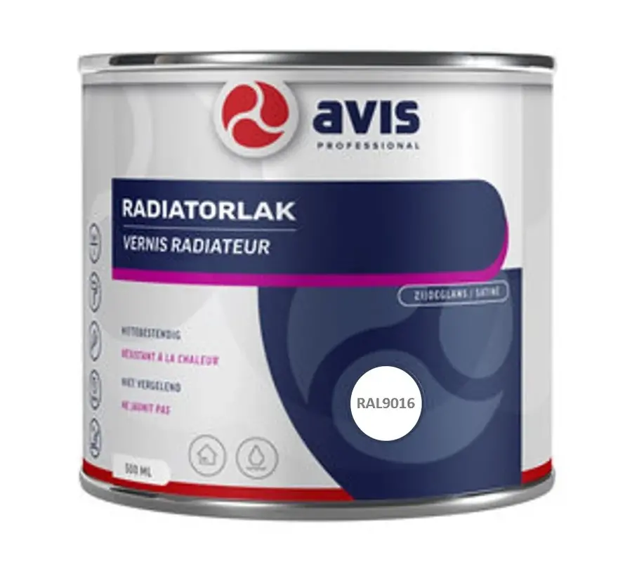 Avis Radiatorlak Wit RAL 9016 - 500 ML