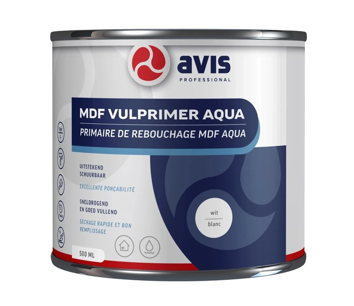 MDF Vulprimer Aqua | 500 ML | Wit