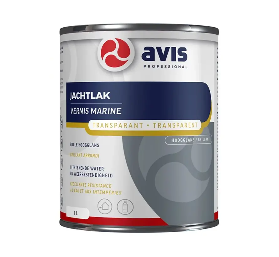 Avis Jachtlak Blank Hoogglans - 1 LTR