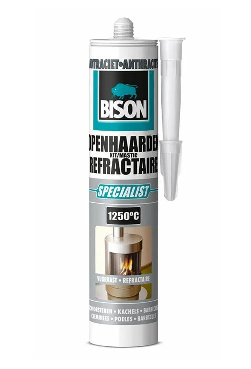 Bison openhaardenkit antraciet koker 530 g