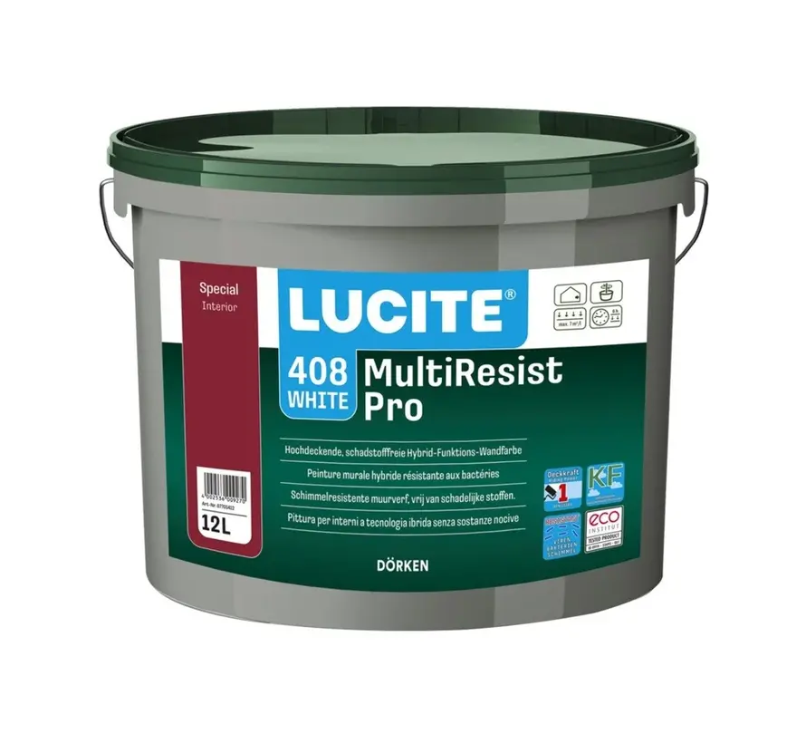 Lucite 408 MultiResist Pro | Schimmelwerende Muurverf - 12 LTR 