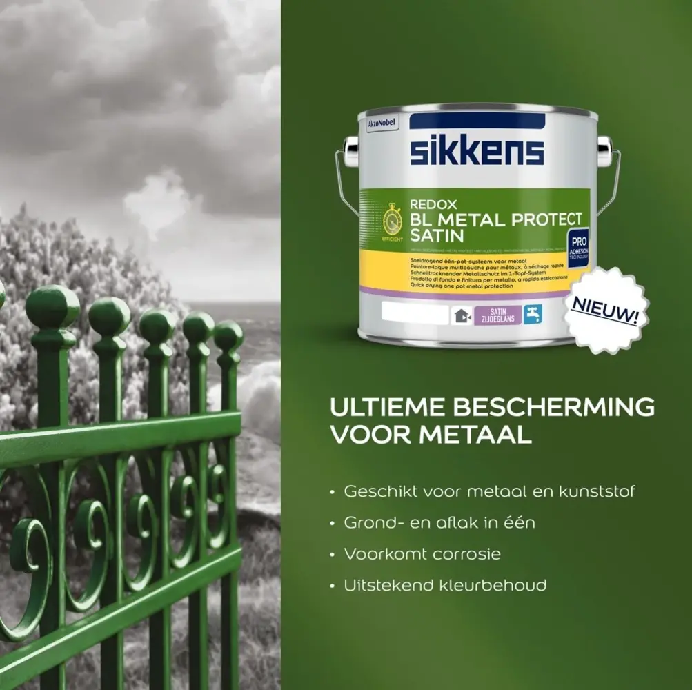 Sikkens Redox BL Metal Protect | Zijdeglans Eén-pot-systeem Sikkens Redox BL Metal Protect | Zijdeglans Eén-pot-systeem