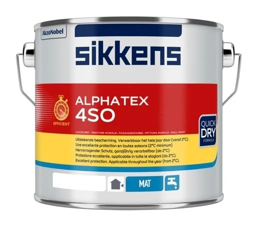 Alphatex 4SO Mat | Matte Gevelverf | 2,5 LTR | Wit