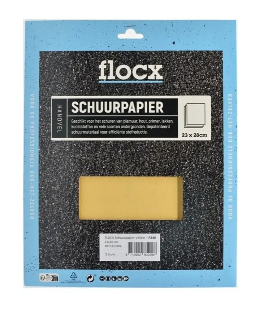 Flocx Schuurpapier Vellen 23 x 28 cm Flocx Schuurpapier Vellen 23 x 28 cm
