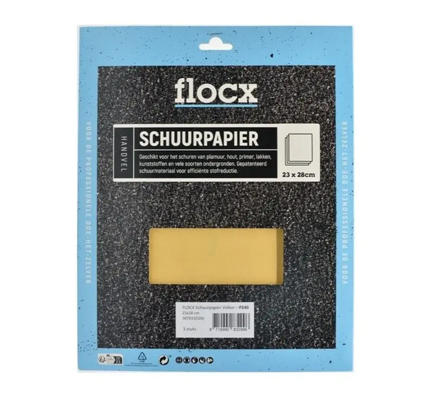 Flocx Schuurpapier Vellen 23 x 28 cm - 3 ST 