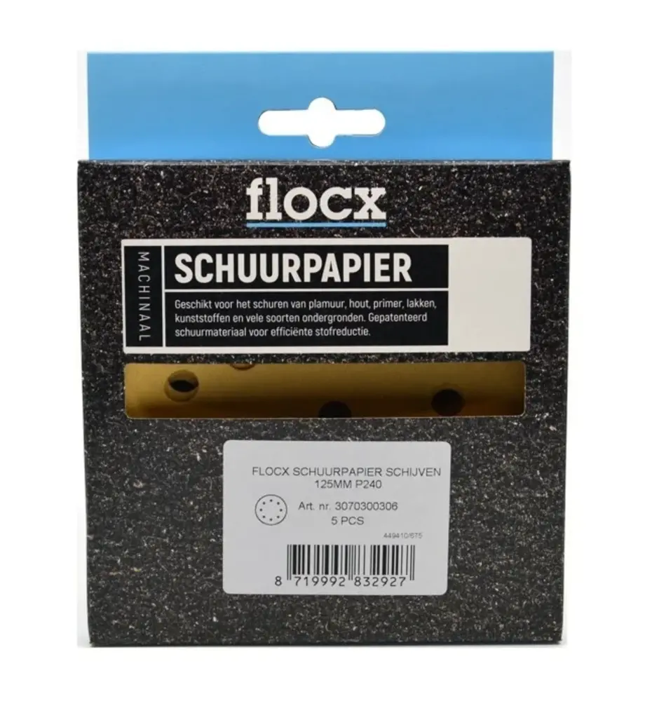 Flocx Schuurpapier Schijven 125 mm Flocx Schuurpapier Schijven 125 mm