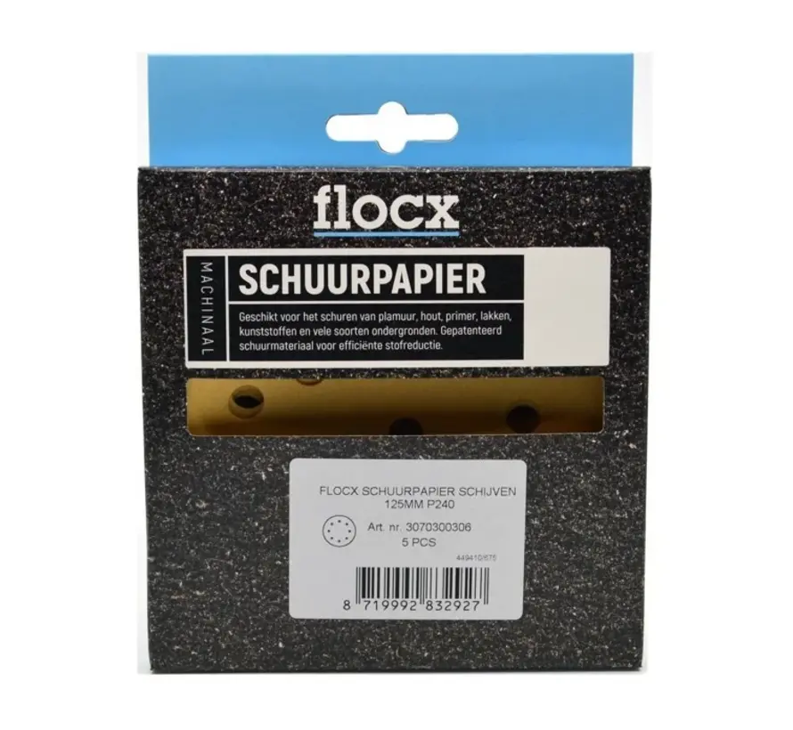 Flocx Schuurpapier Schijven 125 mm - 5 ST 