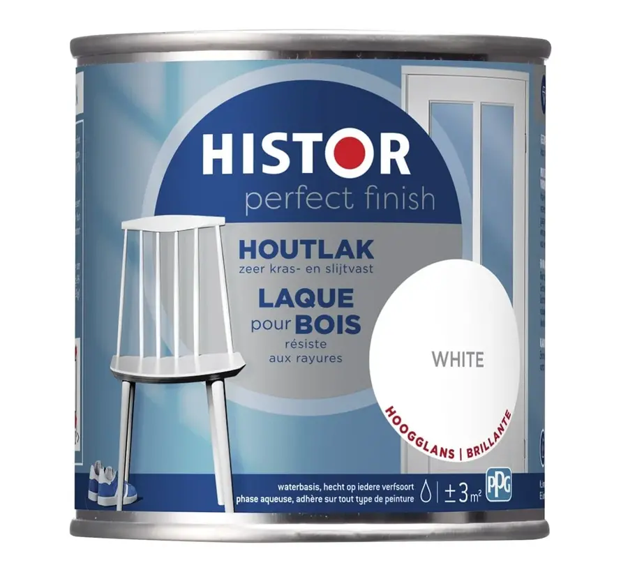 Histor Perfect Finish Houtlak Hoogglans Testpotje - 250 ML 