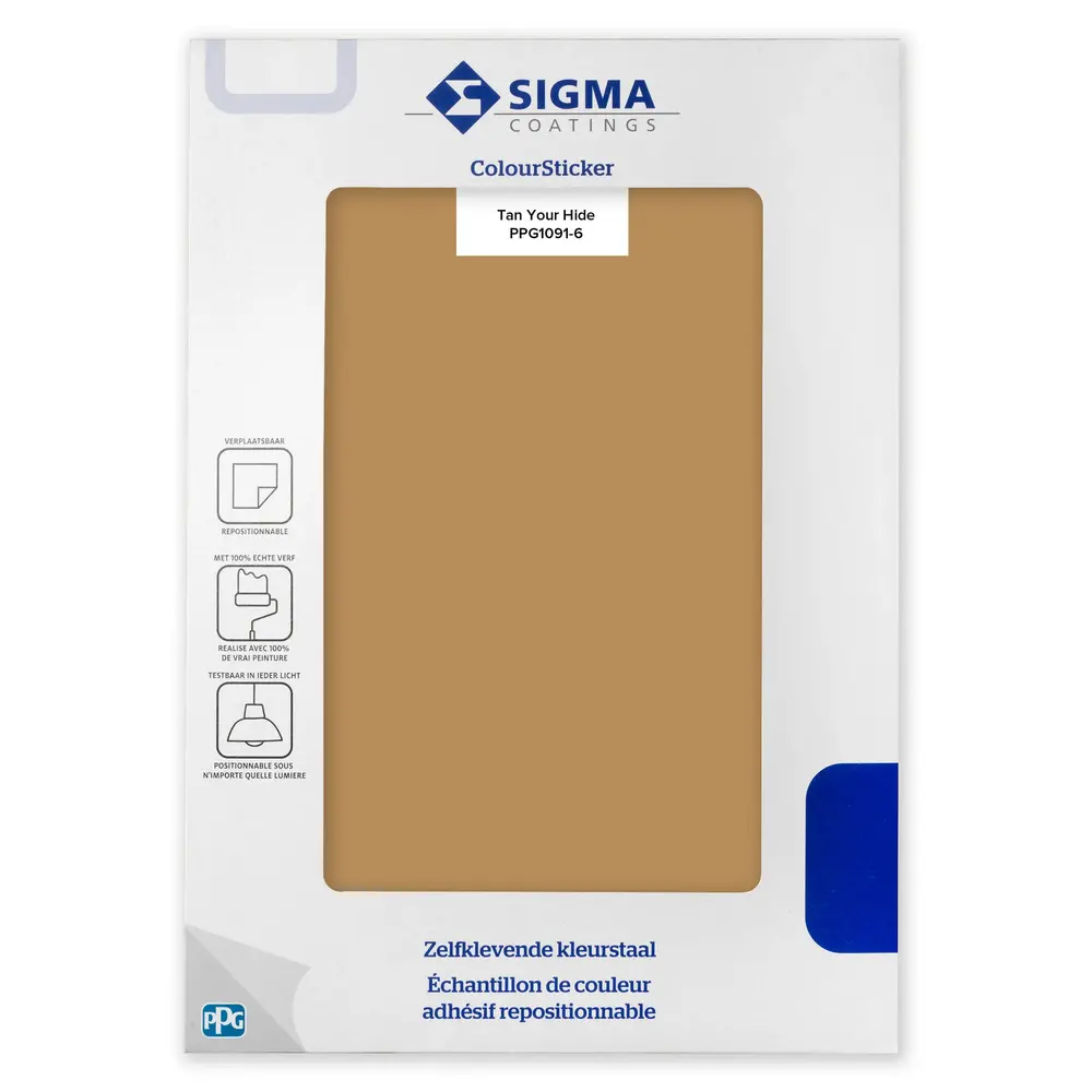 Sigma Sigma ColourSticker Tan Your Hide PPG1091-6 | Zelfklevende Kleurstaal