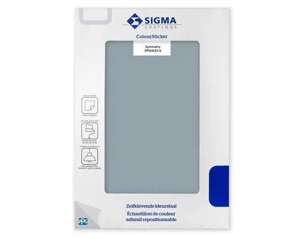 Sigma Sigma ColourSticker Symmetry PPG1037-4 | Zelfklevende Kleurstaal