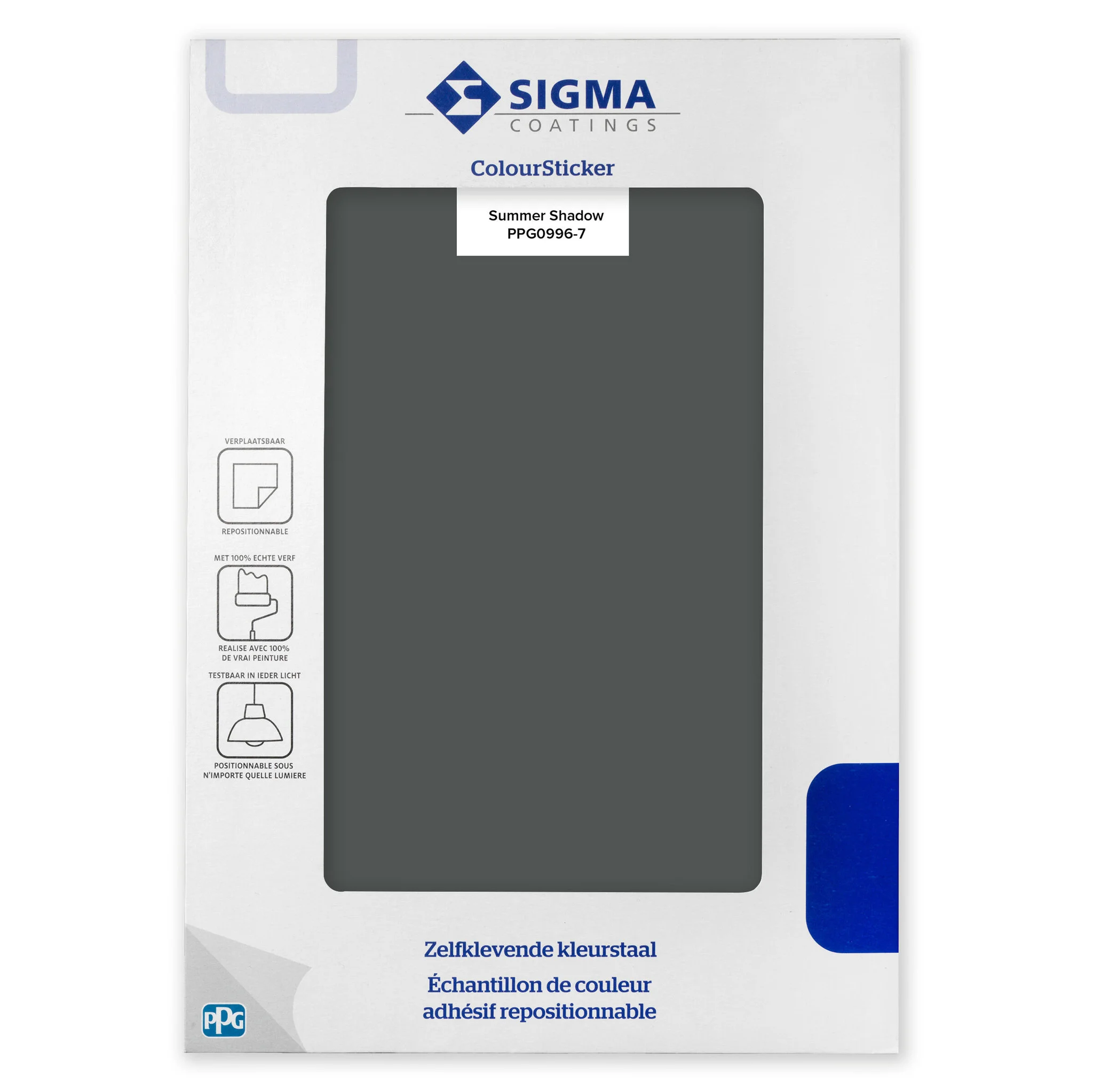Sigma ColourSticker Summer Shadow PPG0996|7 | Zelfklevende Kleurstaal | 1 ST